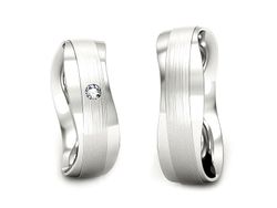 Złote Obrączki z diamentem białe złoto 585 - P55140T30bmp