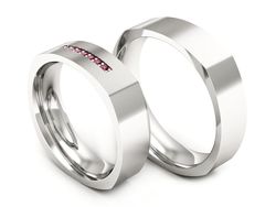 Złote Obrączki z rubinami diamenty złoto 585 - p55160351br