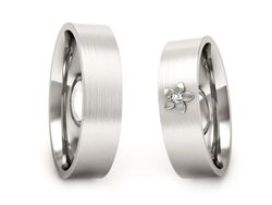 Obrączki z diamentem białe złoto 585 585 - P55160T149bmp
