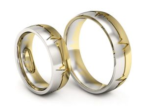 Obrączki klasyczne z białego i żółtego złota