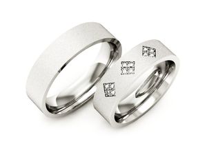 Obrączki ślubne z diamentami z białego złota
