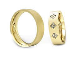 Obrączki z diamentami nowoczesne obrączki - P55170T81zms