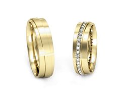 Obrączki z brylantami złote żółte złoto 14k - P55180T185z