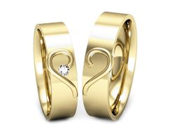 Obrączki z diamentem złote żółte złoto 14k - P55190T142z