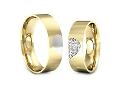 Obrączki zlote z diamentami dwukolorowe - P60130T54ZB