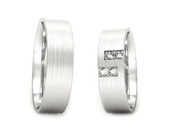 Obrączki z białego złota z diamentami złote - p60130T64bmp