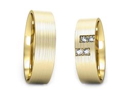 Obrączki z diamentami złote żółte złoto 14k - p60130T64zmp