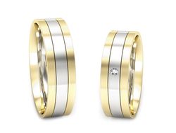 Złote Obrączki z brylantem żółte złoto 585 - P60140310z