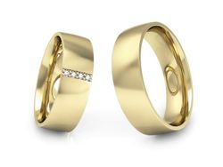 Obrączki z diamentami soczewkowe obrączki - P60150504Z