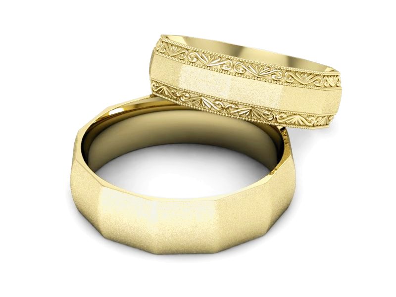 Obrączki żółte złoto obrączki klasyczne 585 - P60150T214zms - 2