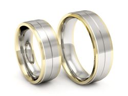 Obrączki biało żółte złoto obrączki złote - P60160309bbz