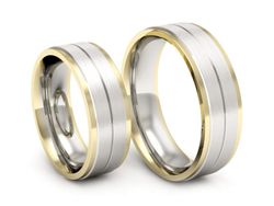 Obrączki biało żółte złoto obrączki złote - P60160309bzz