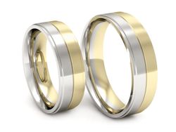 Obrączki biało żółte złoto obrączki złote - P60160309zb