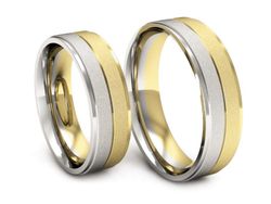 Obrączki biało żółte złoto obrączki złote - P60160309zbms