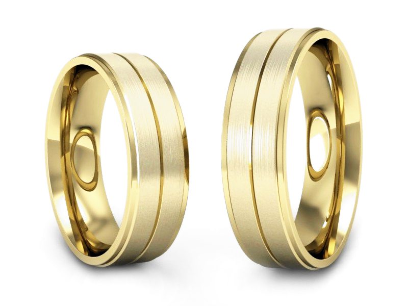 Obrączki żółte złoto obrączki klasyczne 585 - P60160309zmp - 3