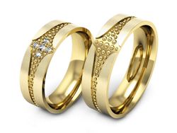 Obrączki z diamentami złote obrączki - P60160T165zmp