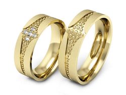 Obrączki z diamentami złote obrączki - P60160T165zms