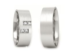 Złote Obrączki z brylantami białe złoto 585 - P60160T45BM
