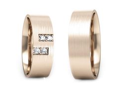 Obrączki z diamentami złote różowe złoto 585 - P60160T45RM
