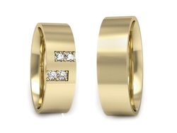 Obrączki z brylantami złote żółte złoto 14k - P60160T45Z