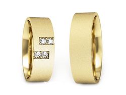 Obrączki z brylantami złote żółte złoto 14k - P60160T45ZM