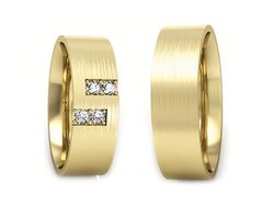 Obrączki z brylantami złote żółte złoto 14k - P60160T45zmp