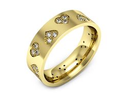 Obrączka z brylantami żółte złoto próba 585 - P60160TP1z