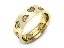 Obrączka z brylantami żółte złoto próba 585 - P60160TP1zmp