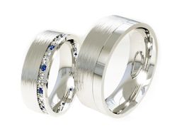 Obrączki z szafirami z diamentami złoto białe - P60165T10