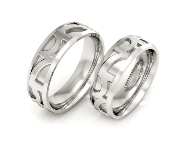 Obrączki białe złoto obrączki klasyczne 585 - P60185T76B