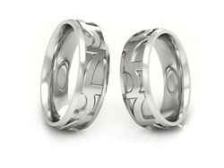 Obrączki białe złoto obrączki klasyczne 585 - P60185T76B