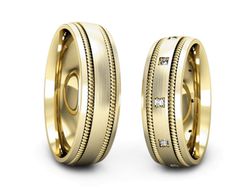 Złote Obrączki z diamentami złoto 585 - P64200T151zmp