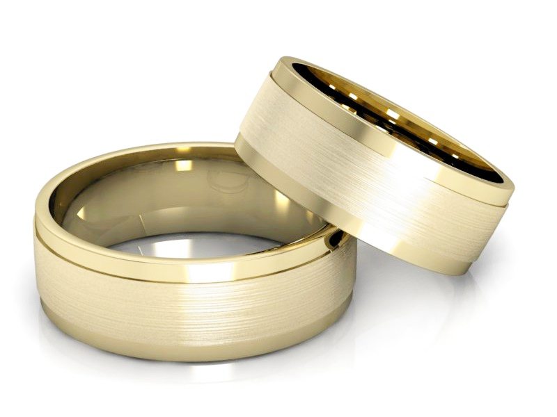 Obrączki żółte złoto obrączki klasyczne 585 - P70110T130zmp - 2