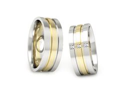 Obrączki z diamentami dwukolorowe obraczki - P70130T58zb