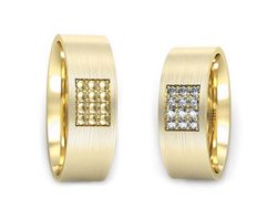 Obrączki z brylantami złote żółte złoto 14k - P70170T17z