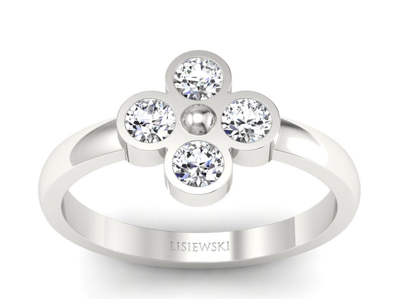 Pierścionek z palladu z brylantami - pllw00016br - 1