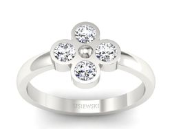 Pierścionek z palladu z brylantami - pllw00016br