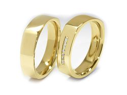 Obrączki z brylantami złote żółte złoto 14k - pp50160351z