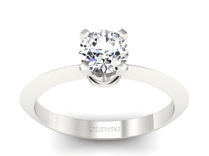 Pierścionek z platyny z brylantem - pt20026br_VS_G - 1
