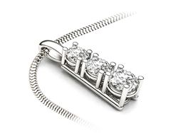 Złota zawieszka z brylantami z białego złota - ru9024b