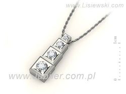 Złota zawieszka Wisiorek z brylantami białe złoto - ru9026b