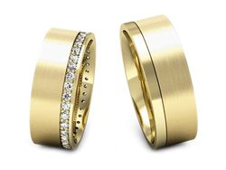Obrączki z brylantami złote żółte złoto 14k - s300zmp