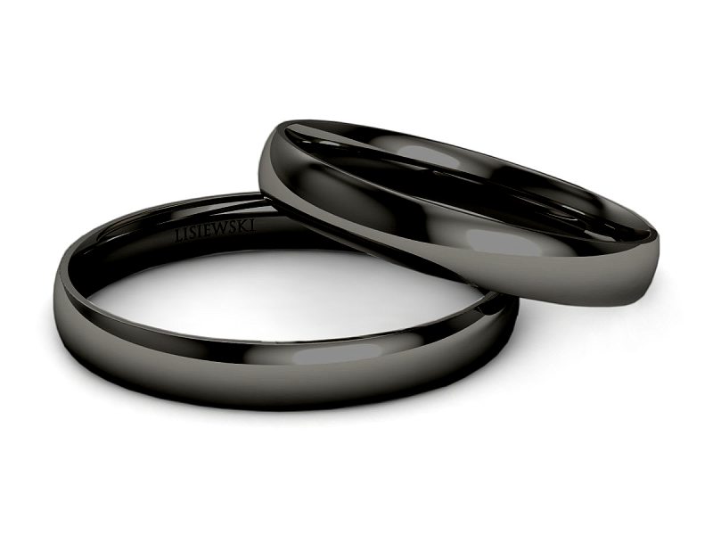 Obrączki czarne złoto obrączki klasyczne 585 - S30110T119cz - 2