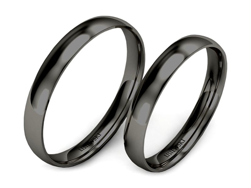 Obrączki czarne złoto obrączki klasyczne 585 - S30110T119cz - 3