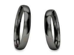 Obrączki czarne złoto obrączki klasyczne 585 - S30110T119cz