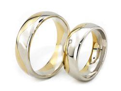 Złote Obrączki z diamentami złoto 750 - s309_VS_H_750