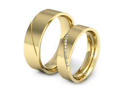Złote Obrączki z brylantami żółte złoto 14k - s314z