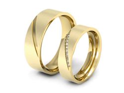 Obrączki z brylantami złote żółte złoto 14k - s314zmp