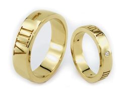 Złote Obrączki z diamentami żółte złoto 585 - s325_