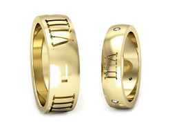 Złote Obrączki z brylantami złote żółte złoto 14k - s325z